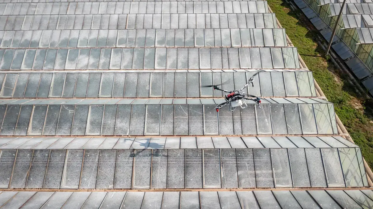Greenhouse roofs coated in uniform shading agent