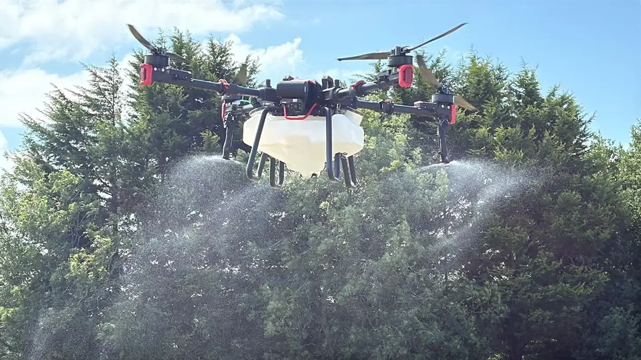 Drone spraying and spreading