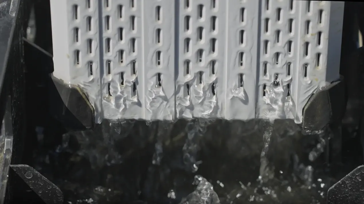 Close-up of agricultural drone battery.