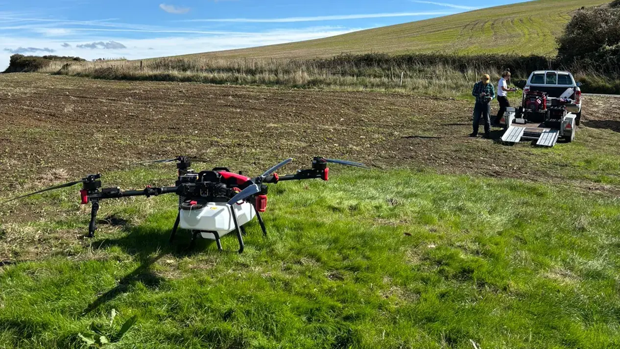Drone spraying and spreading