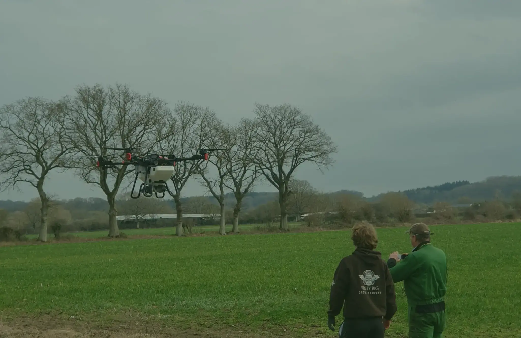 Drone spraying agriculture